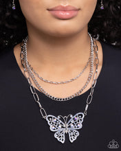 Load image into Gallery viewer, Winged Wonder - Blue Necklace - Paparazzi Jewelry