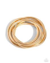 Load image into Gallery viewer, paparazzi-accessories-stacked-severity-gold-bracelet