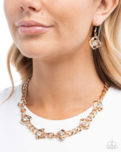 Load image into Gallery viewer, Square Silhouette - Gold Necklace - Paparazzi Jewelry

