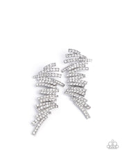 Load image into Gallery viewer, paparazzi-accessories-scattered-surety-white-post earrings
