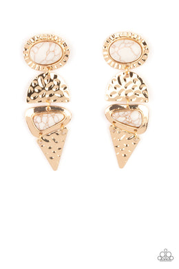 paparazzi-accessories-earthy-extravagance-gold-post earrings