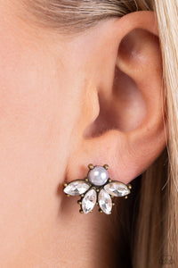 Stellar Showcase - Brass Post Earrings - Paparazzi Jewelry