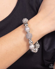 Load image into Gallery viewer, We Totally Mesh - White Bracelet - Paparazzi Jewelry
