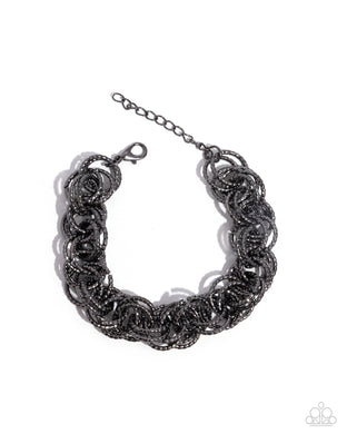 paparazzi-accessories-audible-shimmer-black-bracelet