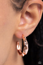 Load image into Gallery viewer, HOOP it Up - Copper Earrings - Paparazzi Jewelry
