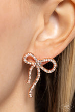 Load image into Gallery viewer, Deluxe Duet - Rose Gold Post Earrings - Paparazzi Jewelry
