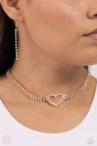 Rows of Romance - Gold Necklace - Paparazzi Jewelry