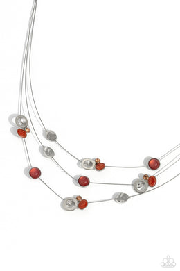 paparazzi-accessories-affectionate-array-orange-necklace