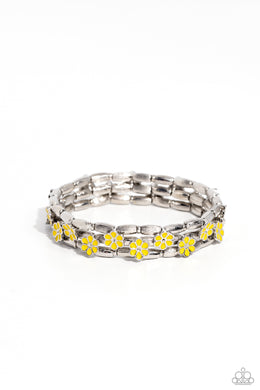 paparazzi-accessories-scattered-springtime-yellow-bracelet