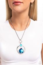 Load image into Gallery viewer, Tastefully Transparent - Blue Necklace - Paparazzi Jewelry
