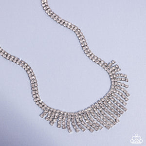 Daring Decadence - White Necklace - Paparazzi Jewelry