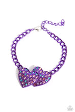 Load image into Gallery viewer, paparazzi-accessories-lovestruck-lineup-purple-bracelet
