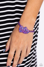 Load image into Gallery viewer, Lovestruck Lineup - Purple Bracelet - Paparazzi Jewelry
