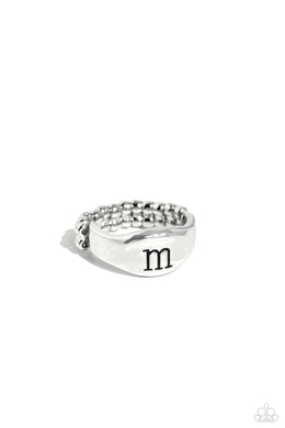 paparazzi-accessories-monogram-memento-silver-m