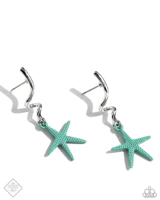 paparazzi-accessories-written-in-the-starfish-blue-post earrings