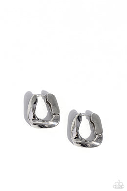 paparazzi-accessories-asymmetric-advocate-silver-earrings