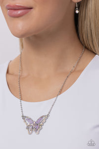 Weekend WINGS - Purple Necklace - Paparazzi Jewelry