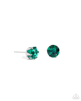 paparazzi-accessories-breathtaking-birthstone-green-post earrings