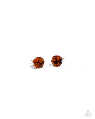 paparazzi-accessories-breathtaking-birthstone-orange-post earrings