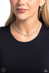 Dancing Dalliance - White Necklace - Paparazzi Jewelry