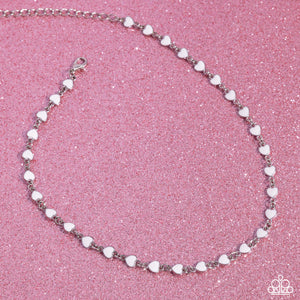 Dancing Dalliance - White Necklace - Paparazzi Jewelry