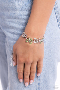 Butterfly Belonging - Green Bracelet - Paparazzi Jewelry