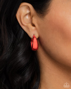 Colorful Curiosity - Red Earrings - Paparazzi Jewelry