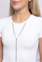 Load image into Gallery viewer, Synchronized SHIMMER - White Necklace - Paparazzi Jewelry

