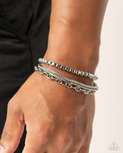 Load image into Gallery viewer, Chain Cabaret - Silver Mens Bracelet - Paparazzi Jewelry
