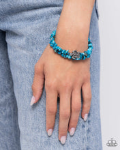 Load image into Gallery viewer, Turtle Talisman - Blue Bracelet - Paparazzi Jewelry
