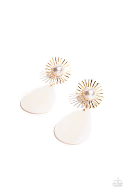 paparazzi-accessories-sunburst-sophistication-gold-post earrings