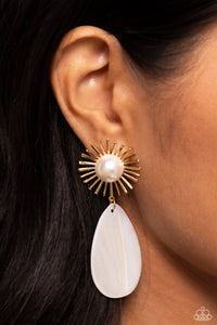 Sunburst Sophistication - Gold Post Earrings - Paparazzi Jewelry