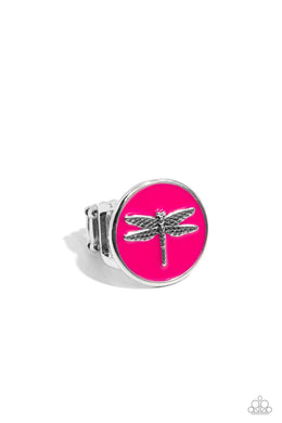 paparazzi-accessories-debonair-dragonfly-pink-ring