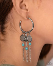 Load image into Gallery viewer, Peppy Pinnacle - Blue Earrings - Paparazzi Jewelry
