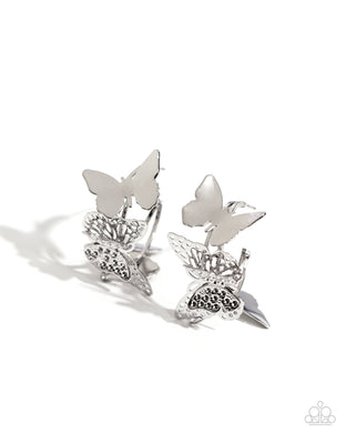 paparazzi-accessories-no-wings-attached-silver-earrings