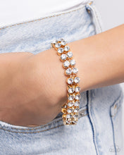 Load image into Gallery viewer, Once Upon A TIARA - Gold Bracelet - Paparazzi Jewelry
