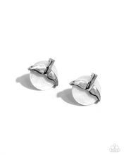 Load image into Gallery viewer, paparazzi-accessories-mermaidcore-white-post earrings
