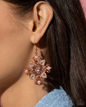 Load image into Gallery viewer, Fancy-Free Florals - Copper Earrings - Paparazzi Jewelry

