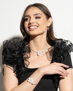 Dainty Deduction - White Necklace - Paparazzi Jewelry
