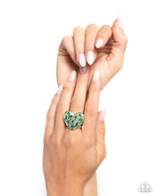 Load image into Gallery viewer, Extra Embellishment - Green Ring - Paparazzi Jewelry
