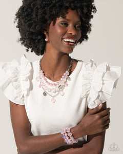 Cubed Cameo - Pink Necklace - Paparazzi Jewelry
