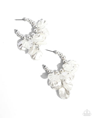 paparazzi-accessories-frilly-feature-white-earrings