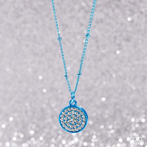 Bejeweled Basic - Blue Necklace - Paparazzi Jewelry