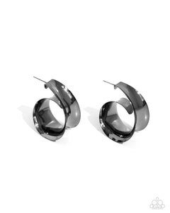 paparazzi-accessories-curly-cadence-black-earrings