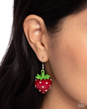 Load image into Gallery viewer, Strawberry Sentiment - Red Earrings - Paparazzi Jewelry
