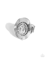 Load image into Gallery viewer, paparazzi-accessories-broach-backdrop-white-ring
