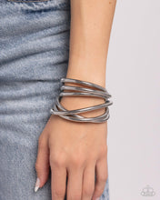 Load image into Gallery viewer, Stacked Severity - Silver Bracelet - Paparazzi Jewelry
