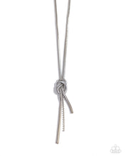 Load image into Gallery viewer, paparazzi-accessories-knotted-keeper-white-necklace
