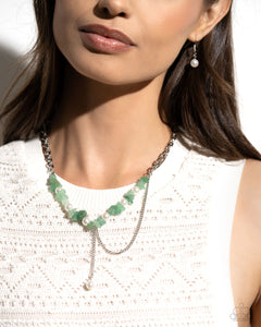 Nostalgically Noble - Green Necklace - Paparazzi Jewelry