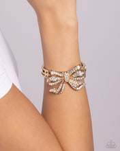Load image into Gallery viewer, Its All A-BOW-t Me - Gold Bracelet - Paparazzi Jewelry
